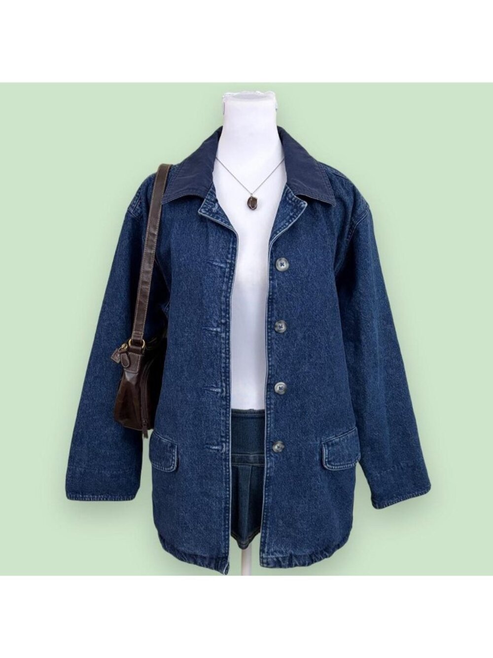 90s denim western chore coat barn jacket